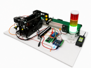 AT400X ชุดเรียนรู้+ชุดทดลองตรวจจับและคัดแยกโลหะ AT400X Automation Metal Detector Rejector+Relay+Tower Light