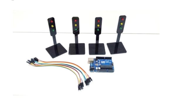 EDTF03 ชุดเรียนรู้+ชุดทดลอง ควบคุมไฟจราจร Traffic Light Control V1-Kit4