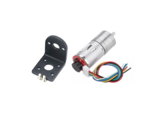 MTDE04 มอเตอร์เกียร์ดีซีเอ็นโค้ดเดอร์ DC Gear Motor Encoder JGA25-370-100RPM DC12V Shaft 4mm+Bracket