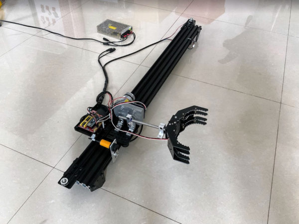 AT2200 ชุดเรียนรู้+ชุดทดลองแขนกลจับชิ้นงาน Linear Slide Robot Gripper Arm V2.0