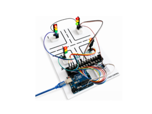 EDTF09 ชุดเรียนรู้+ชุดทดลอง ควบคุมไฟจราจร 2029 Traffic Light Control Arduino 5V Set4