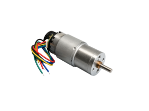 MTDE10 มอเตอร์เกียร์ดีซี เอ็นโค้ดเดอร์ DC Gear Motor Encoder Optical 41PPR 25mm 125RPM L24515 M28N1DC12V Shaft 4mm
