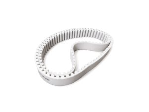 TBHE04 สายพานไทม์มิ่ง White PU Timing Belt HTD14M Closed loop Jointed W40mm