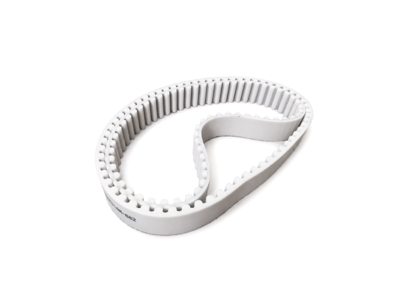 TBHE04 สายพานไทม์มิ่ง White PU Timing Belt HTD14M Closed loop Jointed W40mm