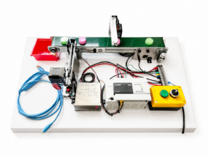 AT909B ชุดเรียนรู้+ชุดทดลอง ตรวจจับสี คัดแยกสี AT909B Automation Color Sensor Counter PLC