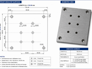 LSTB97-4 ชุดเชื่อมแกนรางสไลด์ W45X Linear Slide XY Cross Connection Plate 102x90