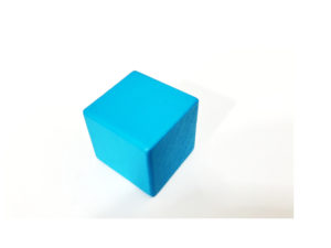 BXW304 ชิ้นงานทรงลูกบาศก์ ไม้ Wood Cube 3cm Blue
