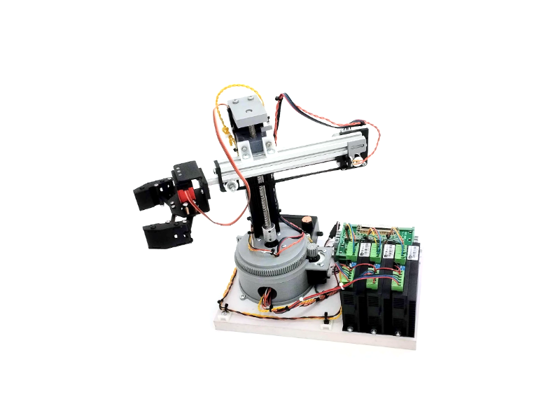 PLX003 ชุดเรียนรู้+ชุดทดลองระบบอัตโนมัติแขนกล Automation PLC Robot Arm PLC-03