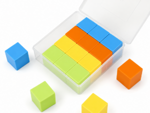 BXP316 ชิ้นงานทรงลูกบาศก์ พลาสติกสี 4 Color Plastic Cube 3cm 4C16P