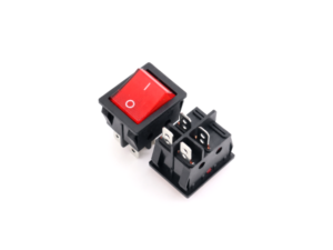 SWRK06-R สวิทช์กระดก ร็อคเกอร์สวิตช์ KCD4-201N-R Rocker Switch SPDT 30A 250V 4Pin ON-OFF Red Lamp