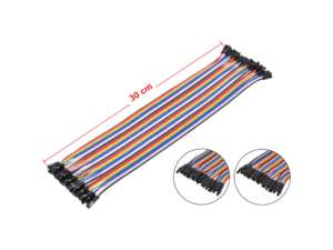CJ30FF สายจัมป์เปอร์ สายแพ เมีย-เมีย 30cm Dupont Cable Jumper Wire FF Female-Female 40pin