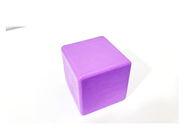 BXW306 ชิ้นงานทรงลูกบาศก์ ไม้ Wood Cube 3cm Purple