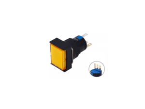 SWPB43-1 สวิตซ์กดติดปล่อยดับ Push Button Switch K16-LAS1 16mm 3Pin Reset 1NO 1NC 3A YW