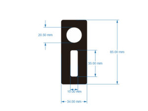 BKBP11 แผ่นยึดเซนเซอร์ Sensor Bracket Mounting Proximity M18x1 Acrylic 3mm Black
