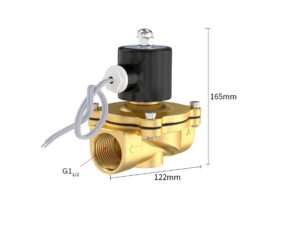 PNS208-3 โซลินอยด์วาล์วไฟฟ้า ทองเหลือง Brass Solenoid Valve DN40 2W-400-40 1.5" NC AC220V
