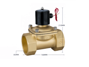 PNS802 โซลินอยด์วาล์วไฟฟ้า ทองเหลือง Brass Solenoid Valve 2W-800-80 DC24V 3" NC