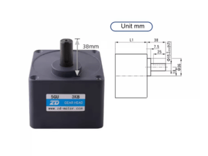 GMZD5GU-00K เกียร์ ZD Reduction Gearhead 5GU Flang 90mm Shaft 15mm