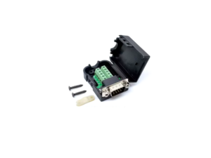 BDCA05 บอร์ดแปลงคอนเนคเตอร์+ฝาครอบ ตัวผู้ DB9 Male to Screw Terminal Cover Converter