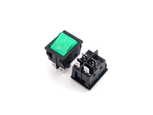 SWRK06-G สวิทช์กระดก ร็อคเกอร์สวิตช์ KCD4-201N-G Rocker Switch SPDT 30A 250V 4Pin ON-OFF Green Lamp