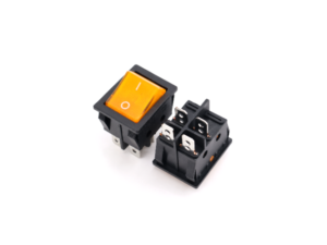 SWRK06-O สวิทช์กระดก ร็อคเกอร์สวิตช์ KCD4-201N-O Rocker Switch SPDT 30A 250V 4Pin ON-OFF Orang Lamp