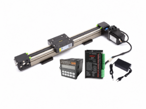 LSB414 ชุดรางเลื่อนสไลด์ สายพานไทม์มิ่งขับ Stroke 400mm W45X Belt Drive Nema23 Motion Controller Closed-loop 1.3Nm