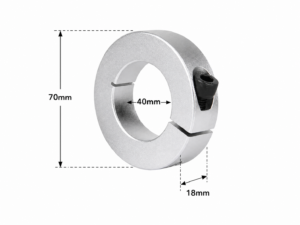 BSCSAW-ID40 ตัวล็อคเพลา Aluminum Alloy Shaft Lock SCSAW Open Type ⌀id 40mm