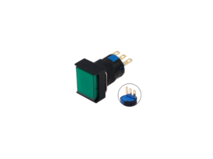 SWPB42-1 สวิตซ์กดติดปล่อยดับ Push Button Switch K16-LAS1 16mm 3Pin Reset 1NO 1NC 3A GR