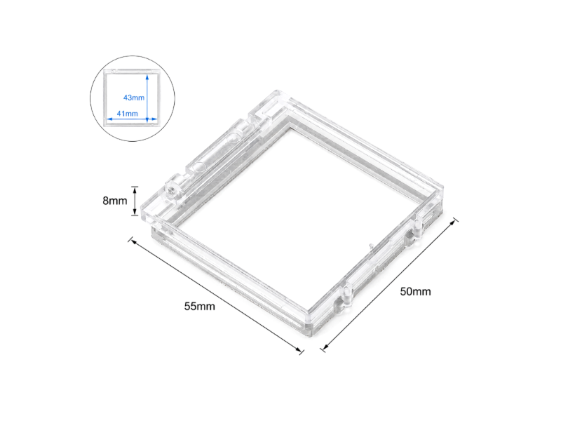 SWCV41 ฝาครอบปุ่มกดสวิตช์พลาสติกใส ทรงเหลี่ยม Square Clear Plastic Push Button Switch Cover 43x41mm (55x50x8mm)