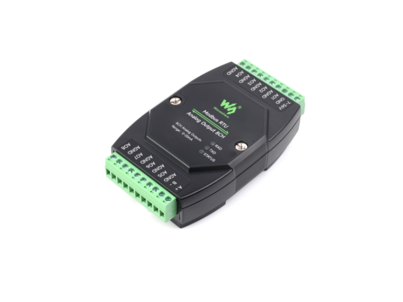 MD0201 โมดูลโมดูลขยายสัญญาณ Waveshare Industrial Modbus RTU 8CH Analog Current Output 4~20mA 26419