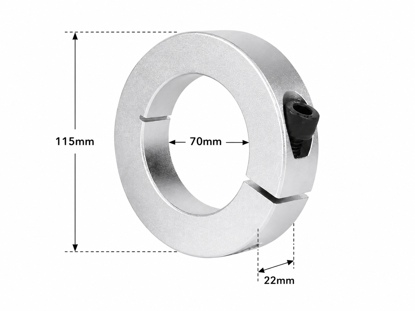 BSCSAW-ID70 ตัวล็อคเพลา Aluminum Alloy Shaft Lock SCSAW Open Type ⌀id 70mm