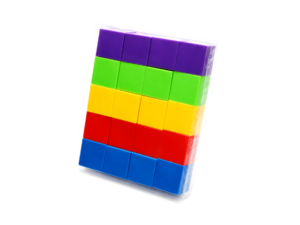 BXP320 ชิ้นงานทรงลูกบาศก์ พลาสติกสี 5 Color Plastic Cube 3cm 5C20P