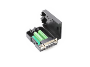 BDCA14-2 บอร์ดแปลงคอนเนคเตอร์ตัวเมีย+ฝาครอบ DB15-FB Female Nut Type to Screw Terminal Cover