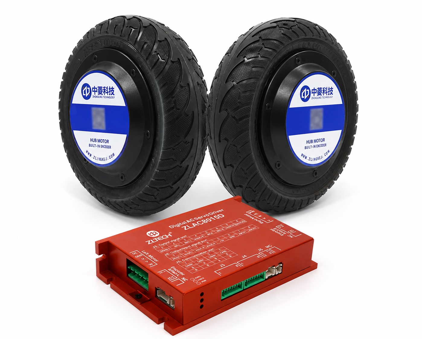 MWSV08-3 มอเตอร์พร้อมล้อ Zltech Hub Wheel Servo Motor 8inch 24 ZLLG80ASM250 V3