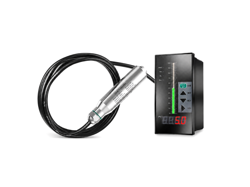 SSLV0505I-D เซนเซอร์วัดระดับน้ำแบบจุ่มน้ำ Submersible Water Level Sensor Transmitter 4-20mA Display