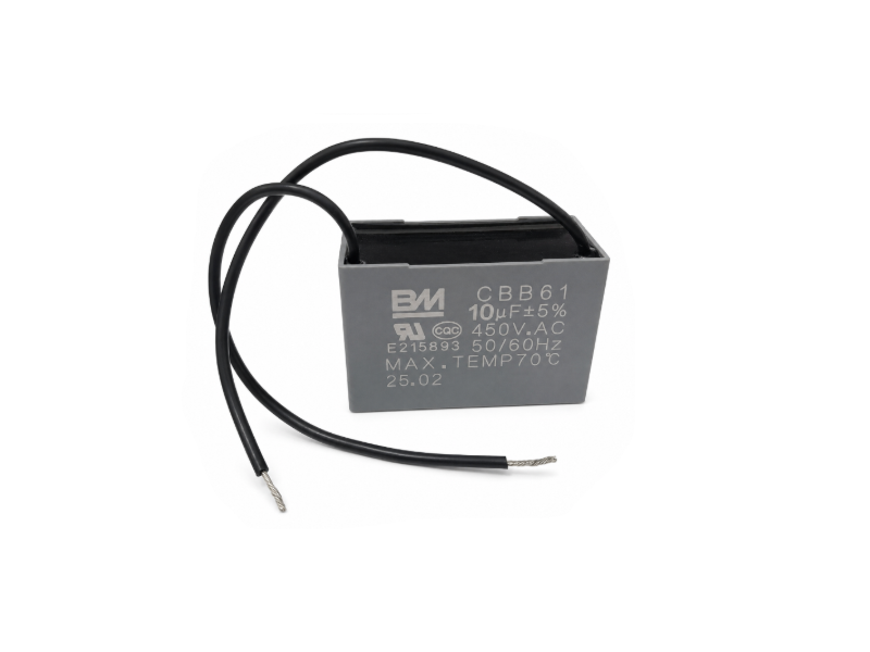 ECCA10 คาปาซิเตอร์มอเตอร์ Capacitor BM CBB61 10µF 450VAC Motor Run